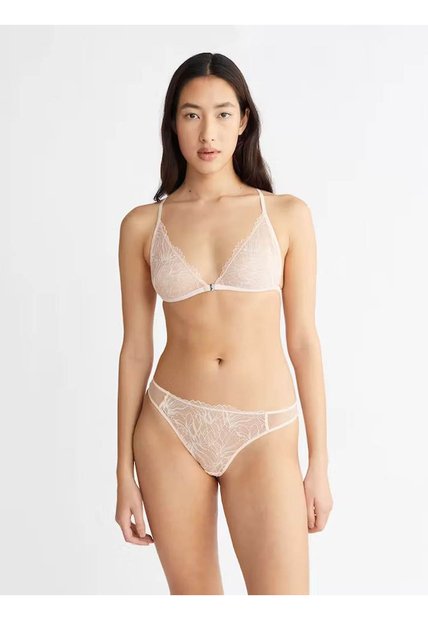 Bralette De Encaje Rosa Con Cierre Frontal Para Mujer Calvin Klein