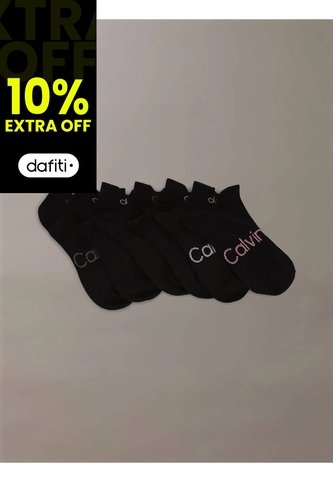 Pack Negro De 6 Medias Con Logotipo Calvin Klein Calvin Klein