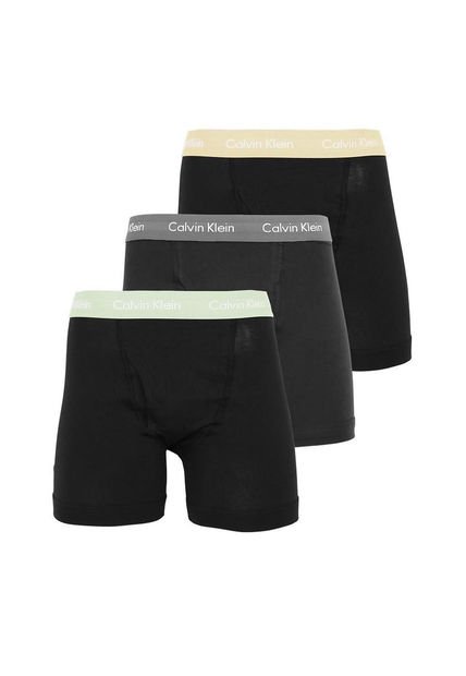 3 Pack De 3 Boxer Brief Negros En Algodón Calvin Klein