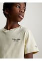 Camiseta Verde Con Logo Apilado Para Niño Calvin Klein de Calvin Klein