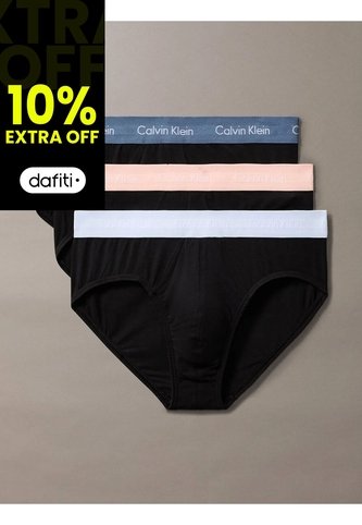 Pack Negro De 3 Slips - Cotton Stretch Wicking Calvin Klein Calvin Klein