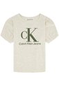 Camiseta Para Niña Con Mangas De Globo Beige Calvin Klein de Calvin Klein