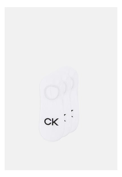 Pack Blanco De 3 Medias Finas Con Logo Calvin Klein