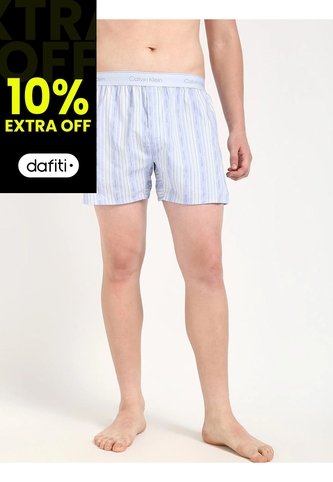 Pantaloneta Celeste De Pijama De Popelín De Algodón Calvin Klein Calvin Klein