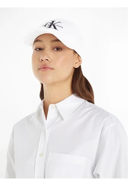 Gorra Blanca De Algodón Orgánico Para Mujer Calvin Klein