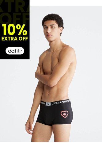 Boxer Negro Valentines Low Rise Trunk - Calvin Klein 1996 Calvin Klein Calvin Klein