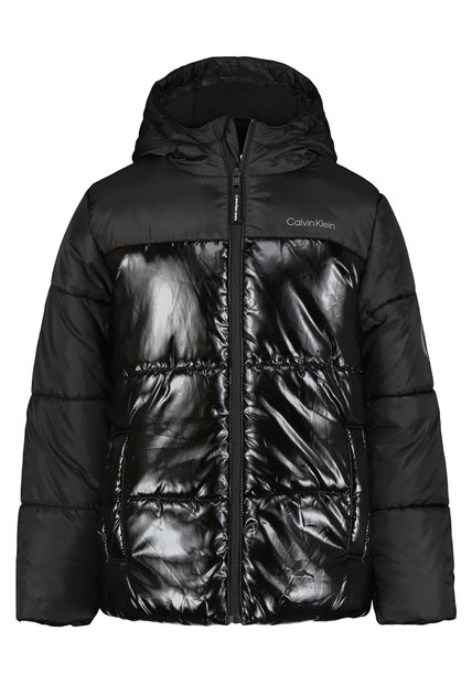 Chaqueta Negro Acolchada Con Cierre Para Niño Calvin Klein