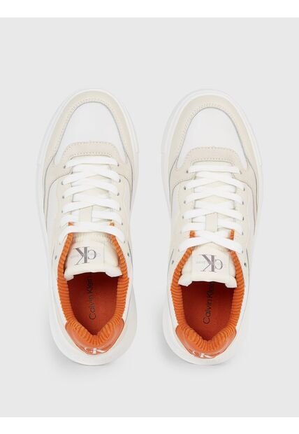 Tenis Casuales De Cuero Mujer Blanco Calvin Klein