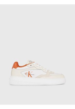 Tenis Casuales De Cuero Mujer Blanco Calvin Klein