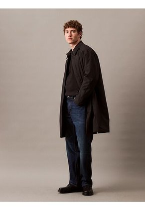 Camiseta Negra De Manga Larga Con Textura Ligera Calvin Klein