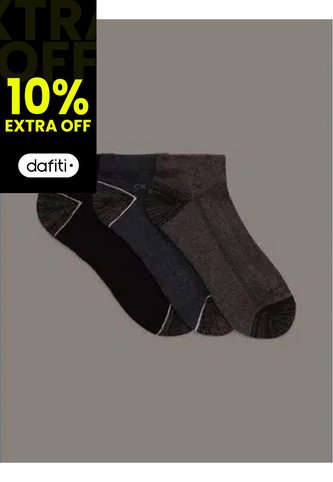 Pack Negro De 3 Medias Con Monograma Calvin Klein Calvin Klein