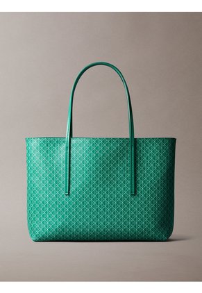 Bolso Verde Tote Pequeño Con Logo Monograma Con Bolsito Calvin Klein