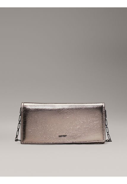 Mini Gris Bolso Cruzado Metálico Calvin Klein