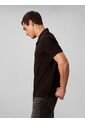Polo Negro De Manga Corta En Tejido Piqué Calvin Klein de Calvin Klein