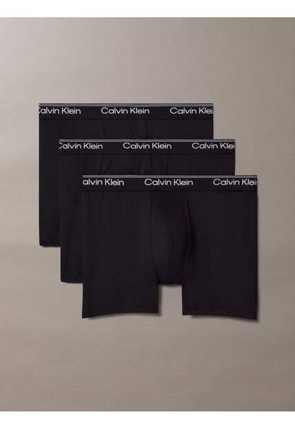 Pack Negro De 3 Bóxeres Sueltos Largos - Microfibre Stretch Calvin Klein