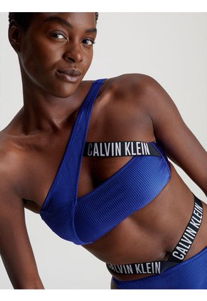 Top De Baño Azul Asimétrico - Intense Power Calvin Klein
