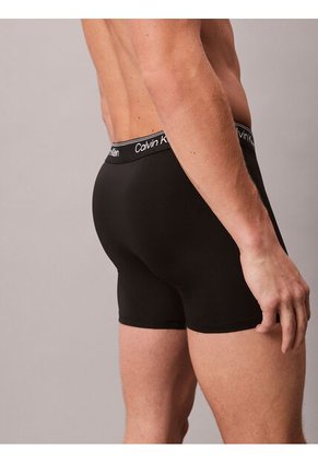 Pack Negro De 3 Bóxeres Sueltos Largos - Microfibre Stretch Calvin Klein