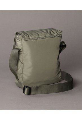 Bolso Verde Oscuro Reporter Con Solapa Y Broche Calvin Klein