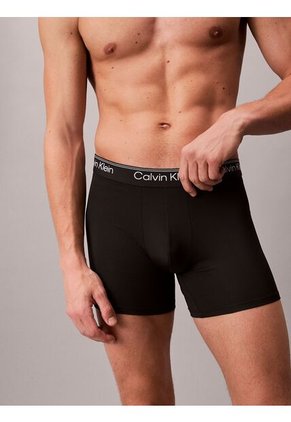 Pack Negro De 3 Bóxeres Sueltos Largos - Microfibre Stretch Calvin Klein