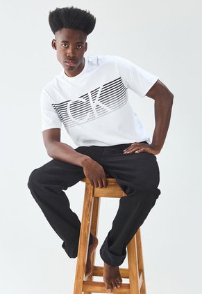 Camiseta Blanco-Negro Calvin Klein