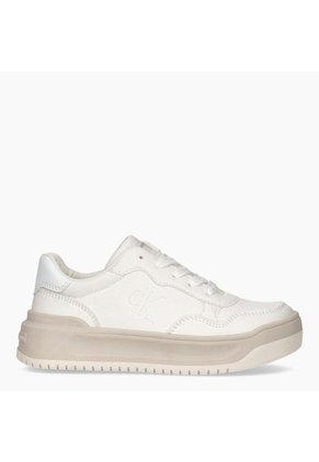 Tenis Blanco Low Cut Con Cordones Para Niñas Calvin Klein