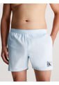 Bermuda De Baño Celeste De Largo Medio Con Cordón Calvin Klein de Calvin Klein
