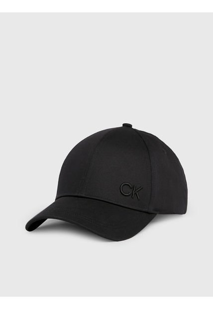 Gorra Negra Con Monograma Bordado Calvin Klein