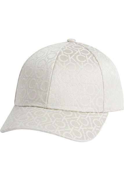 Gorra Blanca De Jacquard Con Logo Calvin Klein