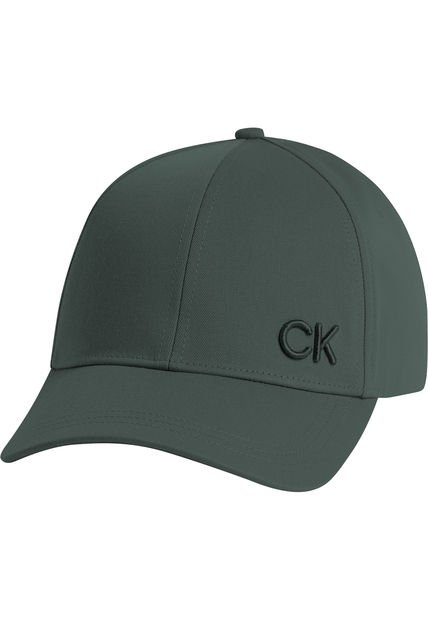 Gorra Verde Con Monograma Bordado Calvin Klein