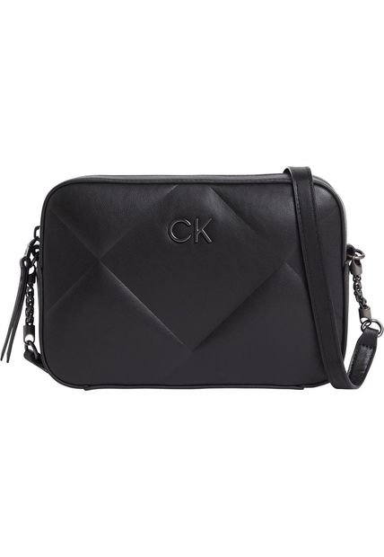 Bandolera Negra Acolchada Reciclada Calvin Klein