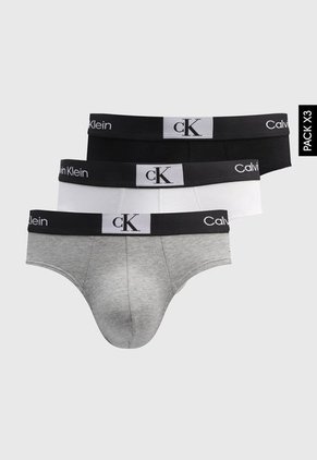 Bóxer x3 Negro-Gris-Blanco Calvin Klein