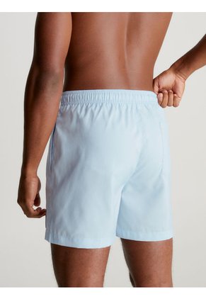 Bermuda De Baño Celeste De Largo Medio Con Cordón Calvin Klein