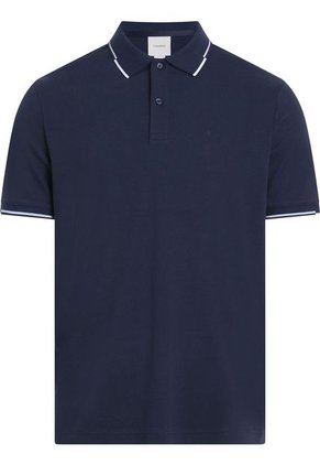 Polo Azul Slim Con Detalle En Bordes Calvin Klein