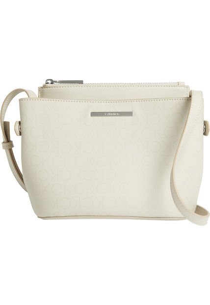Bolso Beige Cruzado De Cuero Sintético Calvin Klein