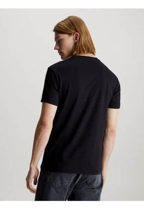 Camiseta Negra Slim Institutional Calvin Klein