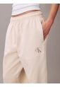 Jogger Beige De Felpa Con Monograma Estampado Calvin Klein de Calvin Klein