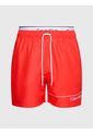Bermuda De Baño Roja Corta Con Cinturilla Doble Calvin Klein de Calvin Klein