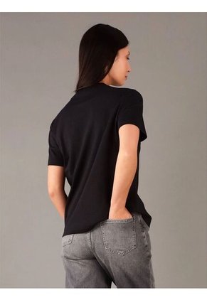 Camiseta Negra Classic Con Logo Calvin Klein