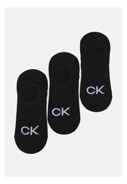 Pack Negro De 3 Medias Finas Con Logo Calvin Klein