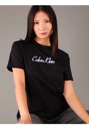 Camiseta Negra Classic Con Logo Calvin Klein
