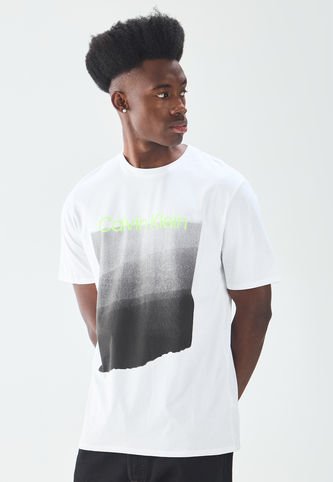 Camiseta Blanco-Gris-Verde Neón Calvin Klein Calvin Klein