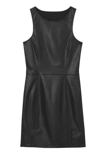 Vestido Denim Revestido De Estilo Bodycon Azul Calvin Klein