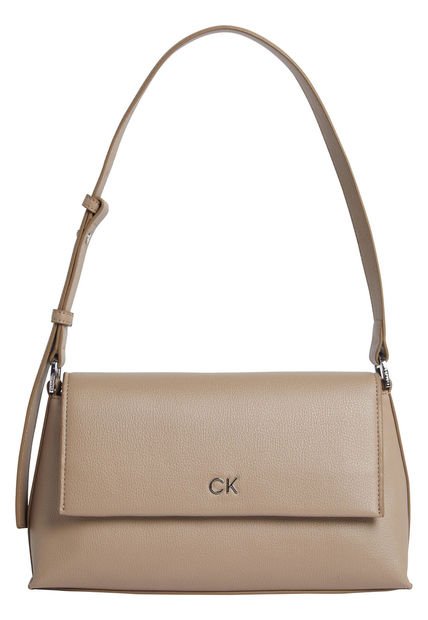 Bolso Beige De Hombro Pebble Calvin Klein