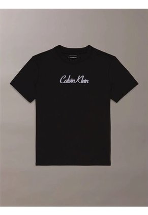 Camiseta Negra Classic Con Logo Calvin Klein