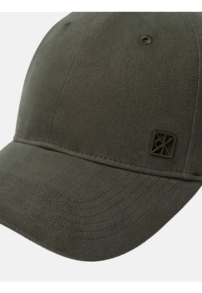 Gorra Verde De Béisbol Con Aplique Metálico De Logo Calvin Klein