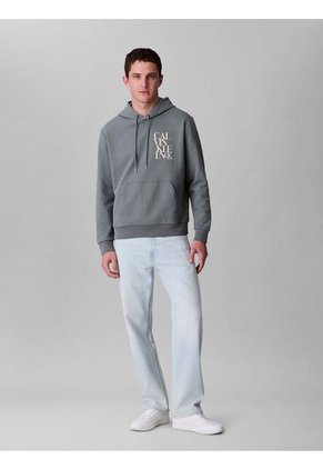 Buzo Verde De Felpa Con Logotipo Calvin Klein