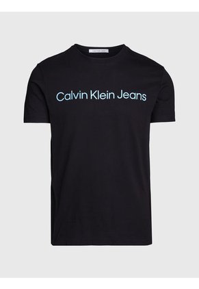 Camiseta Negra Slim Institutional Calvin Klein