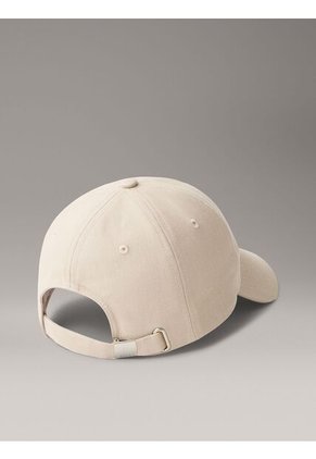 Gorra Blanca De Lino Con Logo Calvin Klein