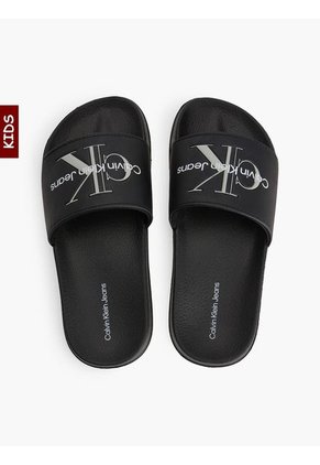 Sandalias Con Logo Niño Negro Calvin Klein