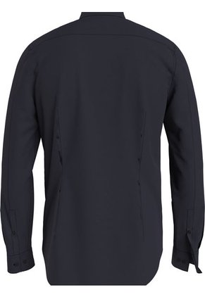 Camisa Azul Oscuro Slim De Algodón Elástico Para Hombre Calvin Klein